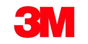 Logotipo "3M" rojo sobre fondo blanco.