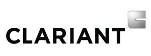 Logotipo de Clariant: texto negro "CLARIANT" con un gráfico "e" plateado sobre un fondo blanco.