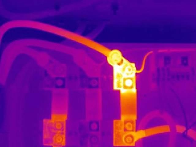 Imagen térmica del cableado eléctrico