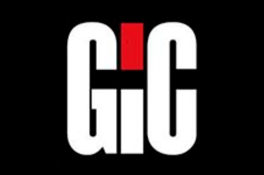 Logotipo de GIC con letras blancas y una barra vertical roja sobre fondo negro.