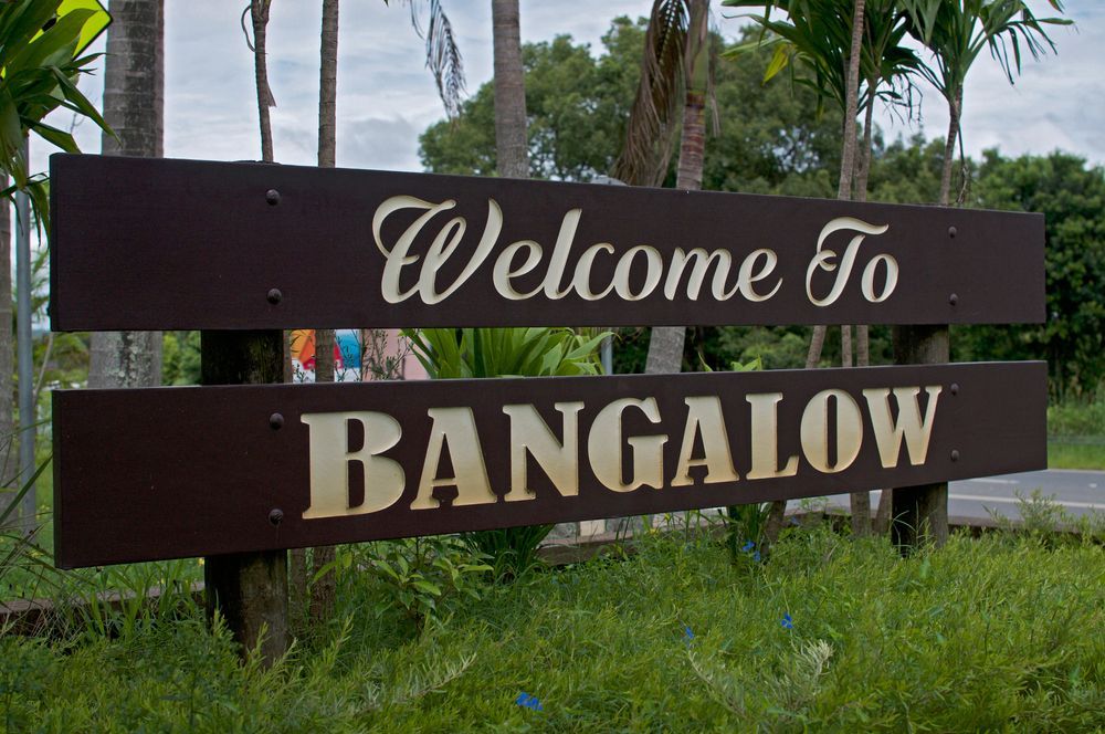 A Wooden Sign That Says Welcome To Bungalow — Byron Floor Sanding In Bangalow, NSW