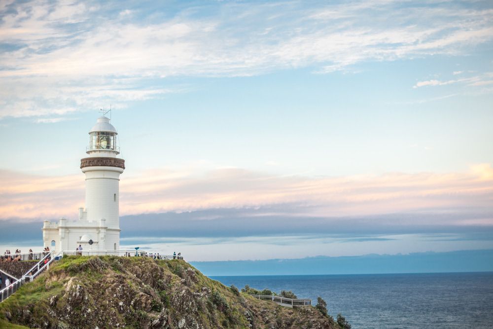 A Lighthouse Is Sitting on Top of A Cliff Overlooking the Ocean — Gary Arnold Water Supplies in Byron Bay, NSW
