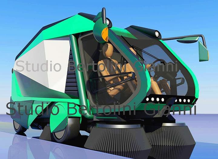 disegno 3d trattore