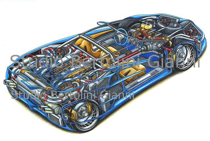 disegno 3d modello auto