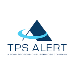 The logo for tps alert, a team professional services company.