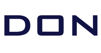 Dark blue “DON” text/logo on a white background