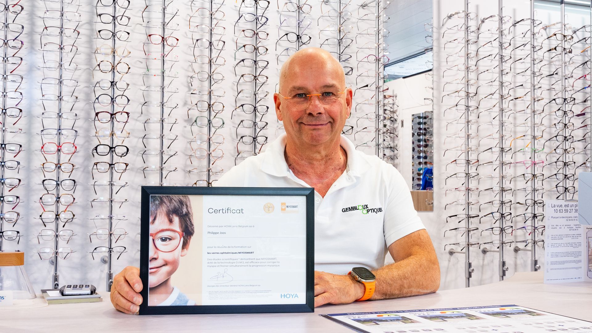 Philipe Joos, patron de Gembloux Optique, opticien d'expérience !