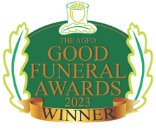 A logo for the agfd good funeral awards