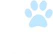 Light blue paw print.