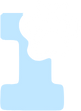 Light blue number 1, with a white cutout in the top half, showing a rounded shape.