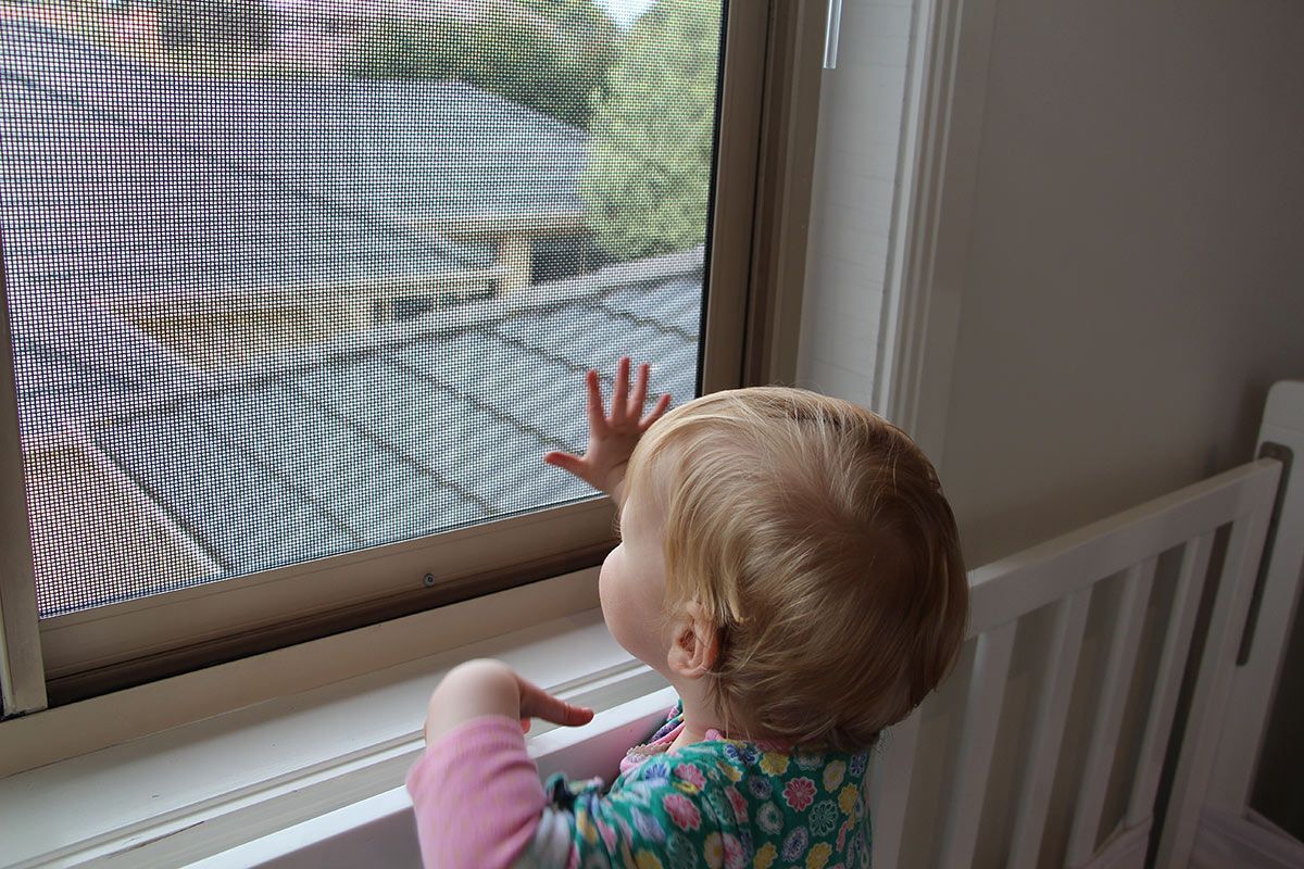 White Handle On A Screen Door — SC Glass & Aluminium in Yandina, QLD