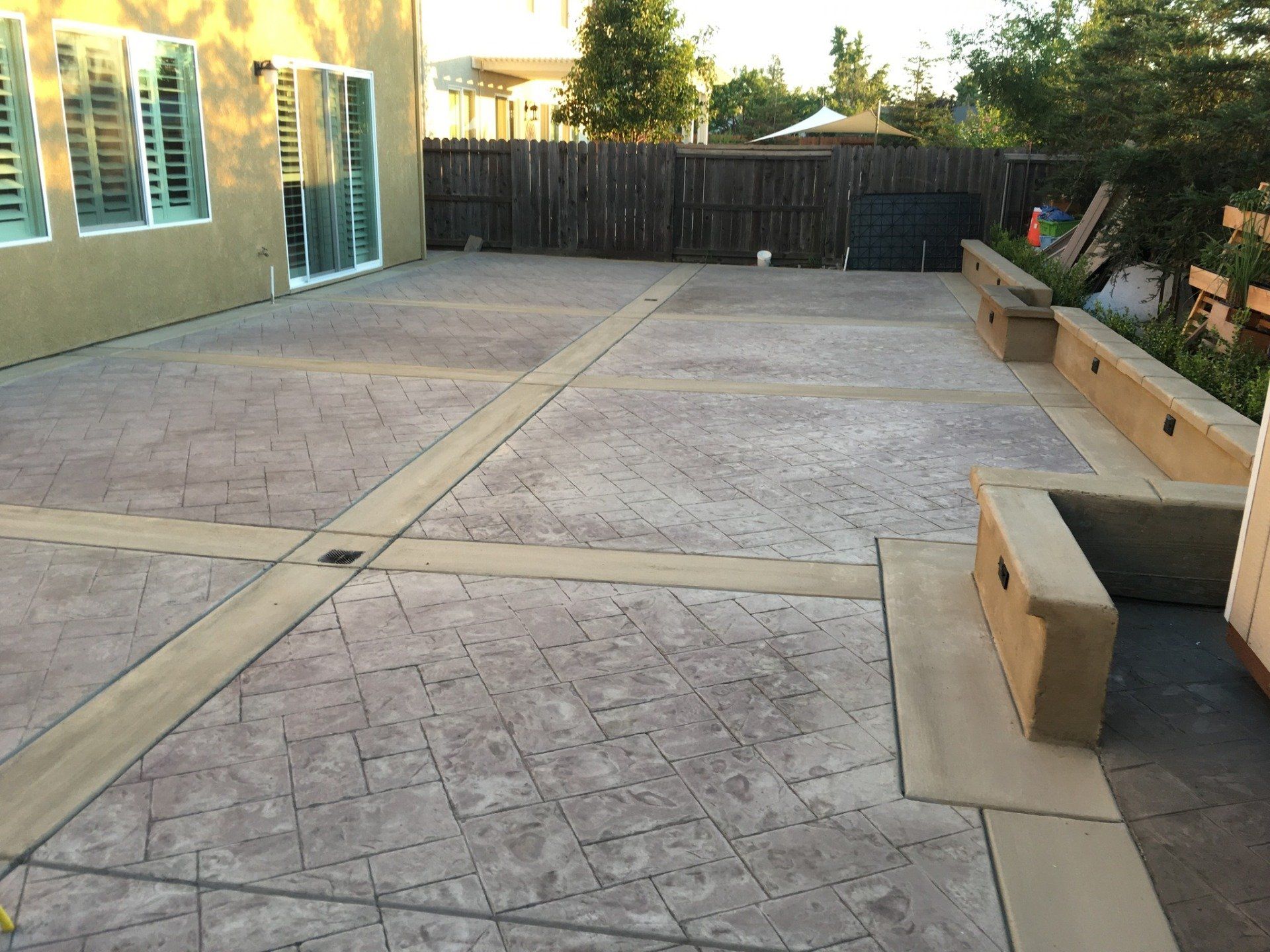 Stamped Concrete Back Patio | Santa Rosa, CA | Santana Concrete