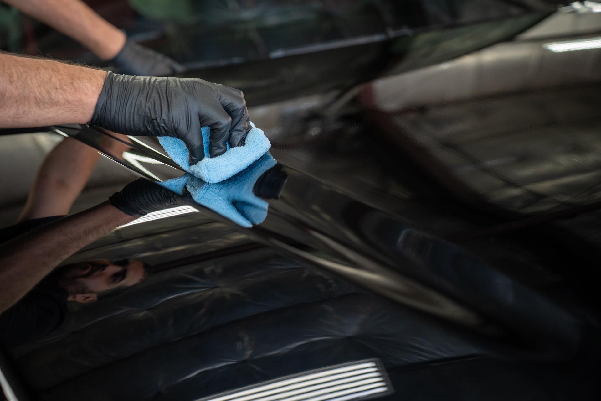 Ceramic Coating - Wiping the hood in Mansfield, OH