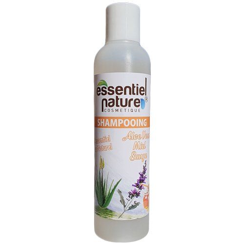Shampooing Bio concentré en Aloe Vera, Miel et Sauge pour assainir le cuir chevelu et en finir avec les cheveux gras. - SANS SULFATES, SANS SILICONE, SANS PE(PERTURBATEUR ENDOCTRINIEN