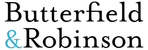 Butterfield & Robinson logo in black and blue text on a white background