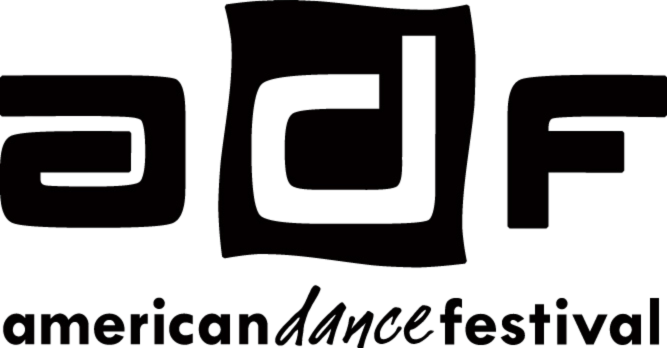 The logo for the American Dance Festival in black and white.