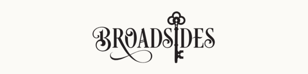 BROADSIDES wordmark with a key replacing the “I” in “SIDES”.