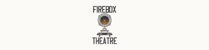 Firebox Theatre logo with black text and a small circular emblem on a white background