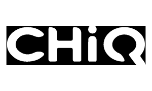 CHIQ logo in white letters on a black rectangle.