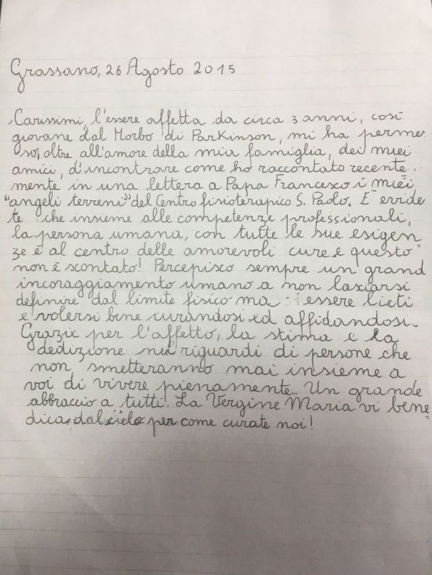 Lettera di ringraziamento