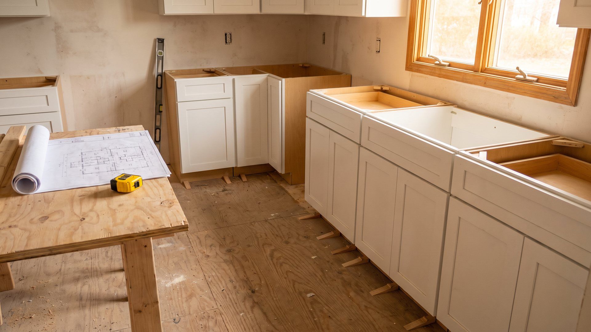 kitchen remodeling work underway in a Somerset County NJ home