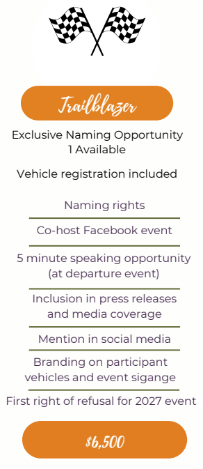 Orange and white Travelbug promotional flyer offering event sponsorship and naming rights for ₹16,500.