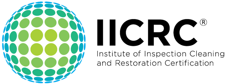 IICRC logo with a green and blue globe icon and black text reading “IICRC Institute of Inspection Cleaning and Restoration Certification”