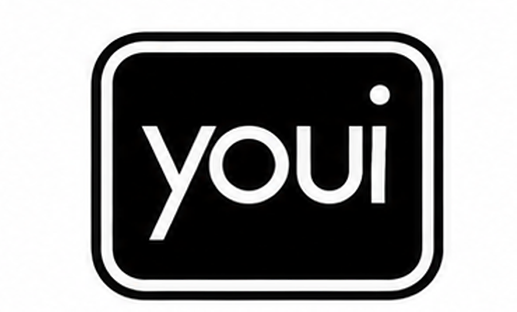 Black rounded-square logo with white lowercase “youi” text and a white dot.