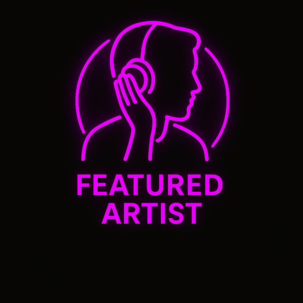 Streaming thumbnail with neon headphones and glowing waveform