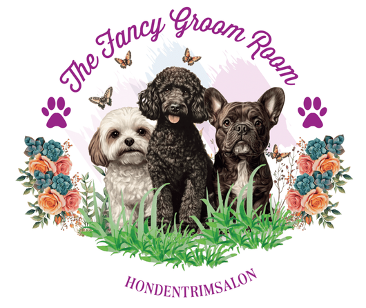 A logo for the fancy groom room hondentrimsalon