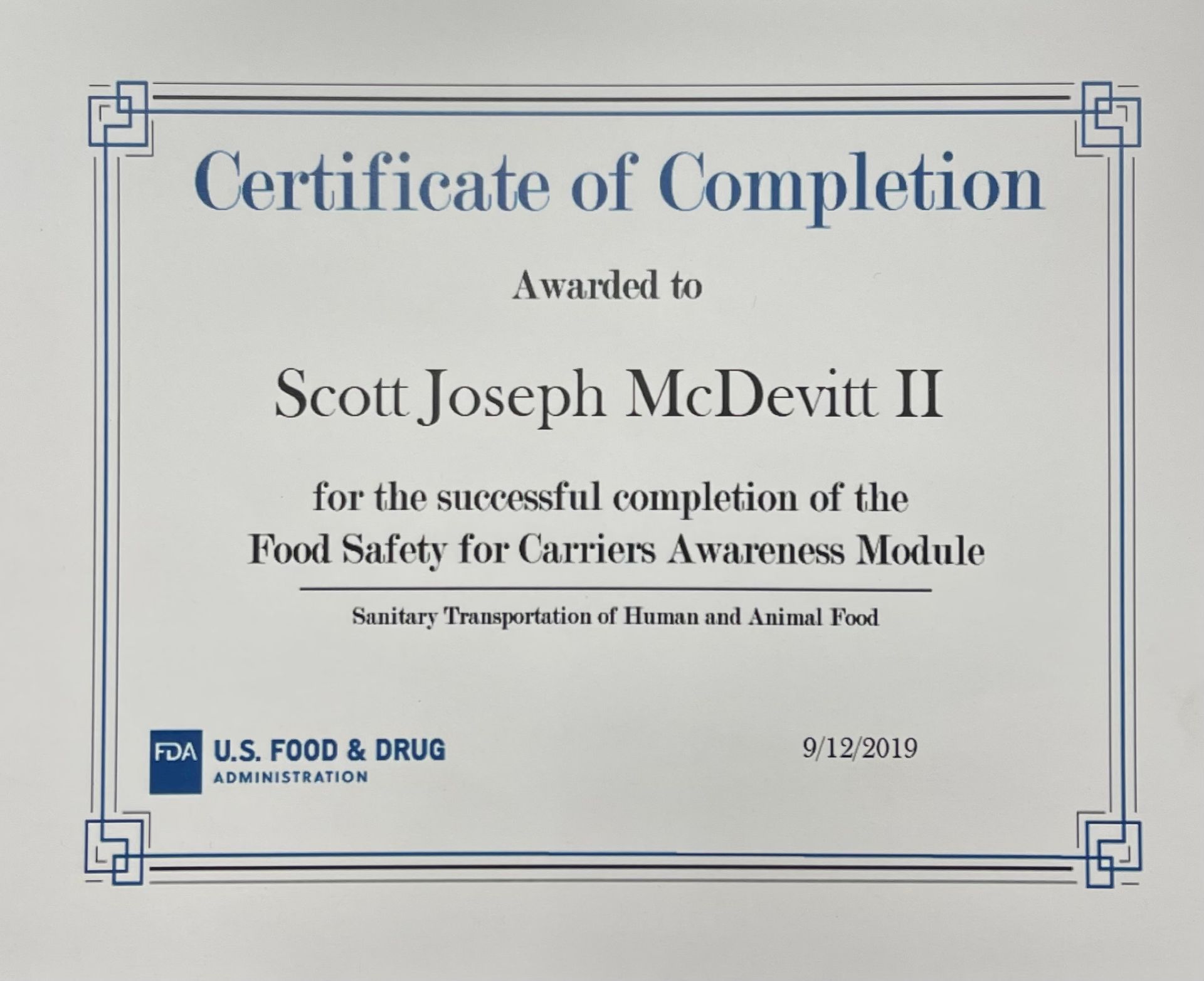 Food transport services