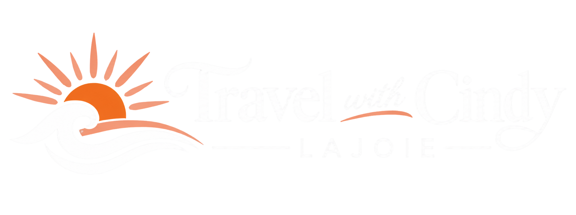 Orange sunrise logo with stylized sun and horizon on a white background
