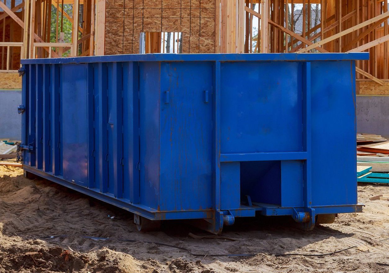 Rental Dumpster on Fairfield, CT Construction Site