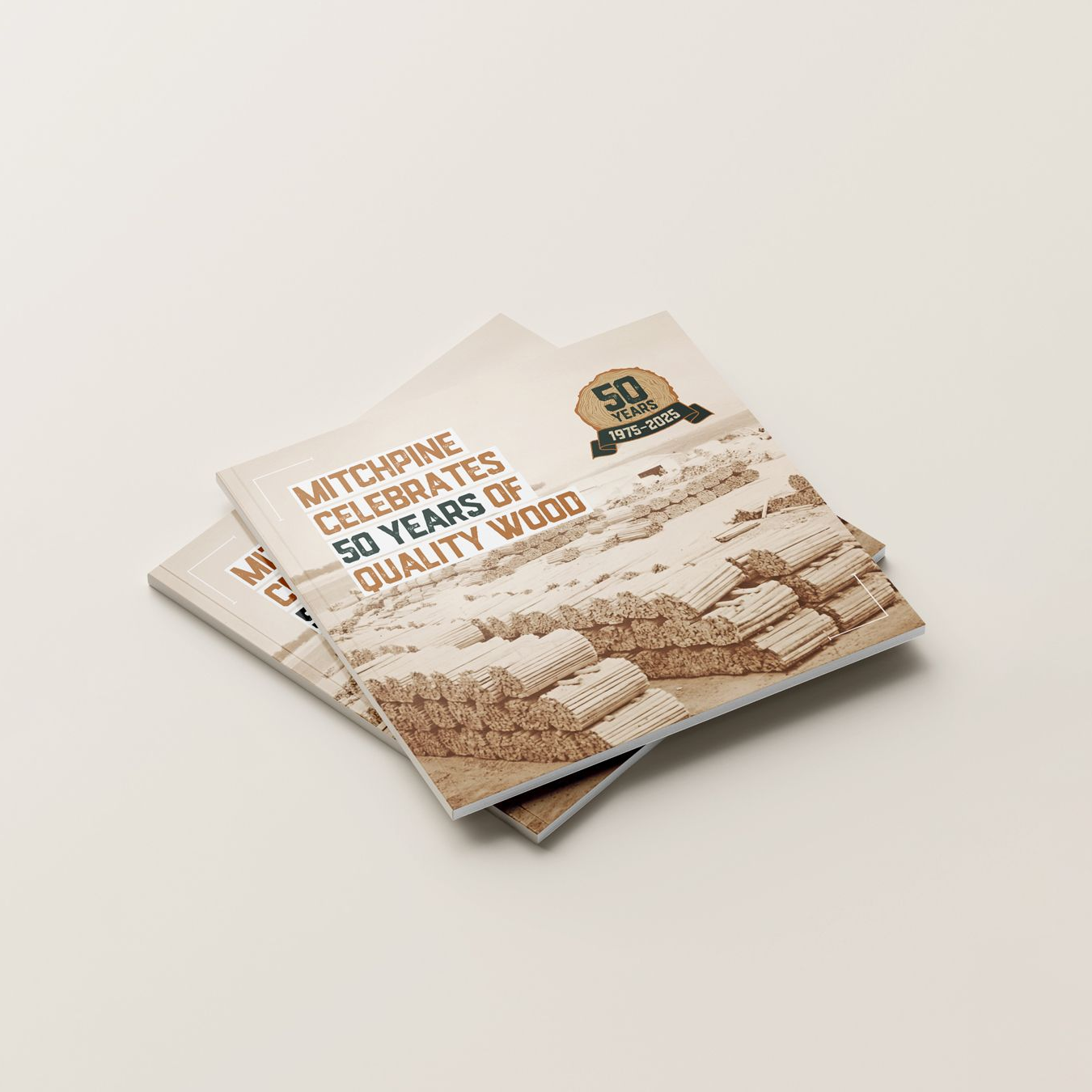 Mitchpine 50th birthday booklets stacked