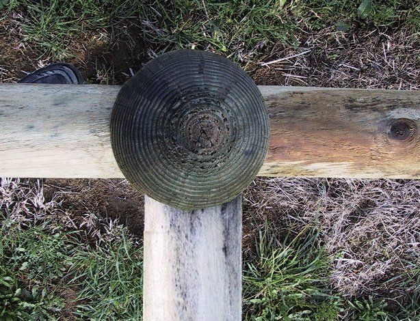 Domeloc wooden fence t post section