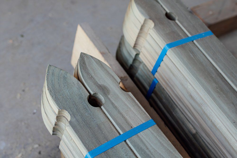 Wooden picket fence