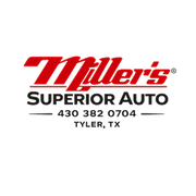 Miller's Superior Auto logo with phone number 430 382 0704 and Tyler, TX