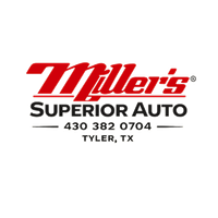 Miller's Superior Auto logo with phone number 430 382 0704 and Tyler, TX