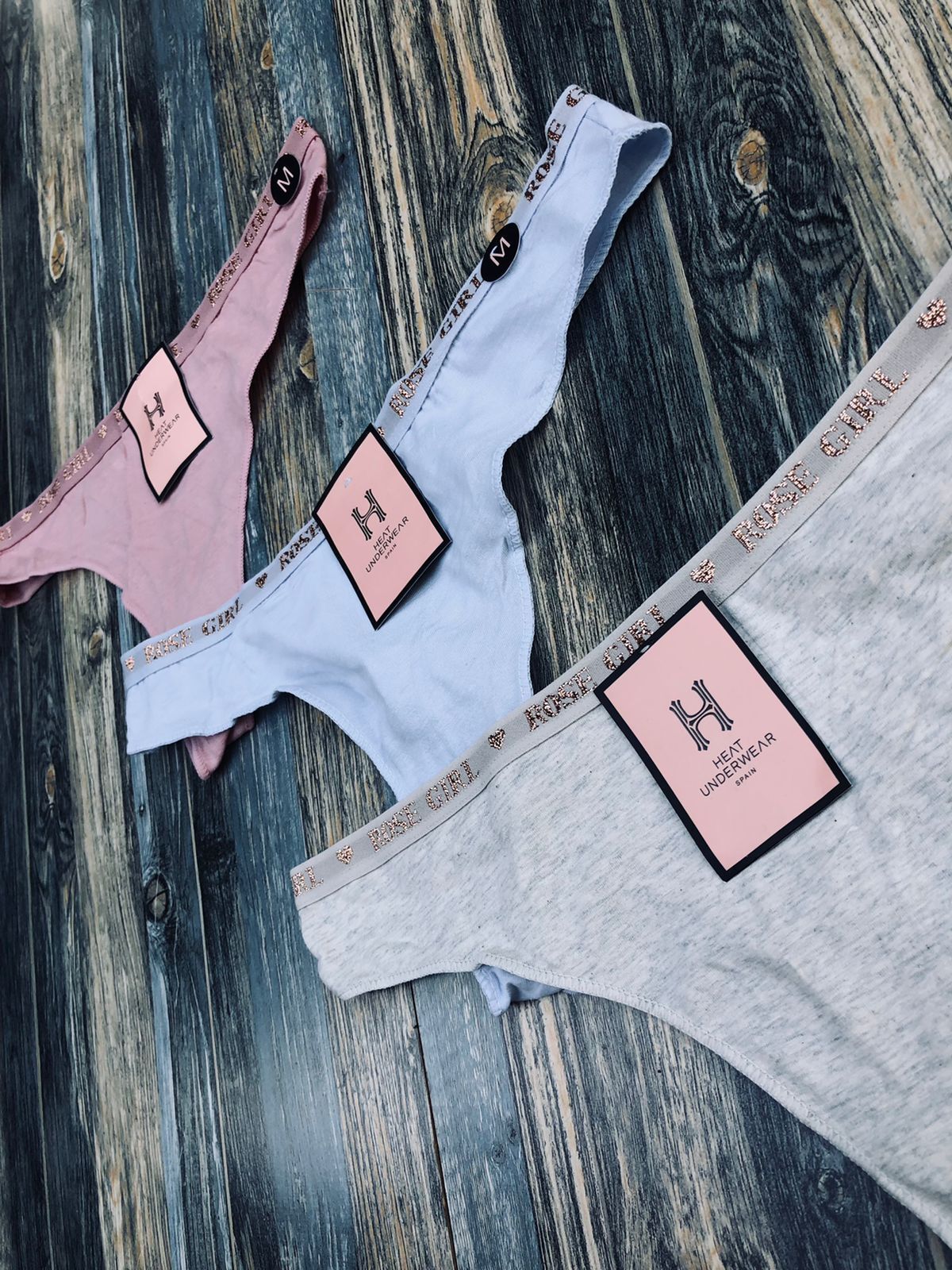Less importadas de algodón con elástico lurex