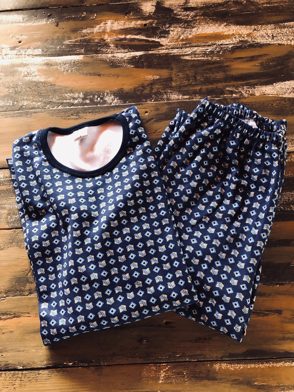 Pijamas de hombre algodón peinado