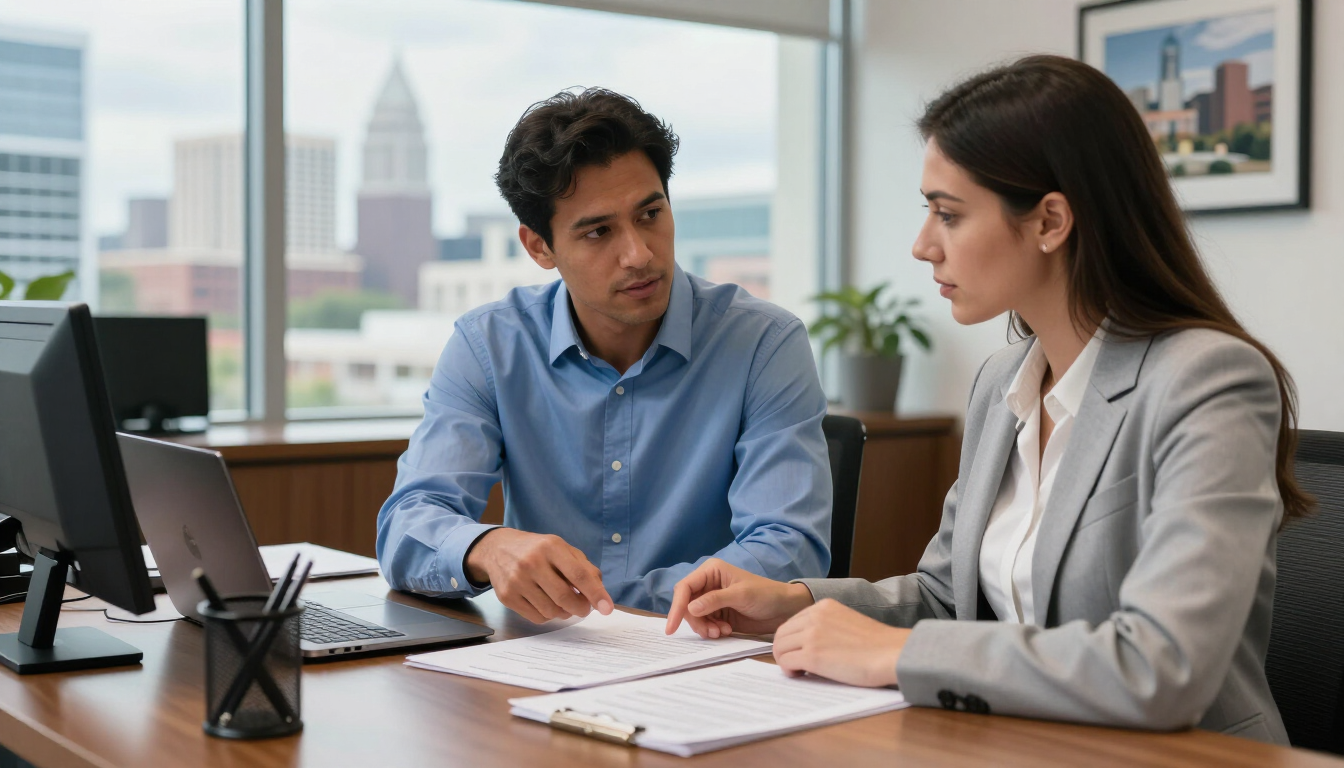 Owner discussing financing