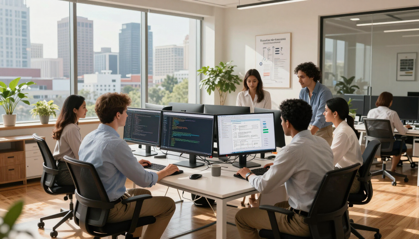 Team working in an Atlanta tech office