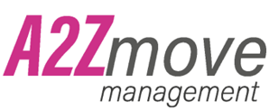 A2Z Move Management LLC The logo for a2zmove management is pink and white