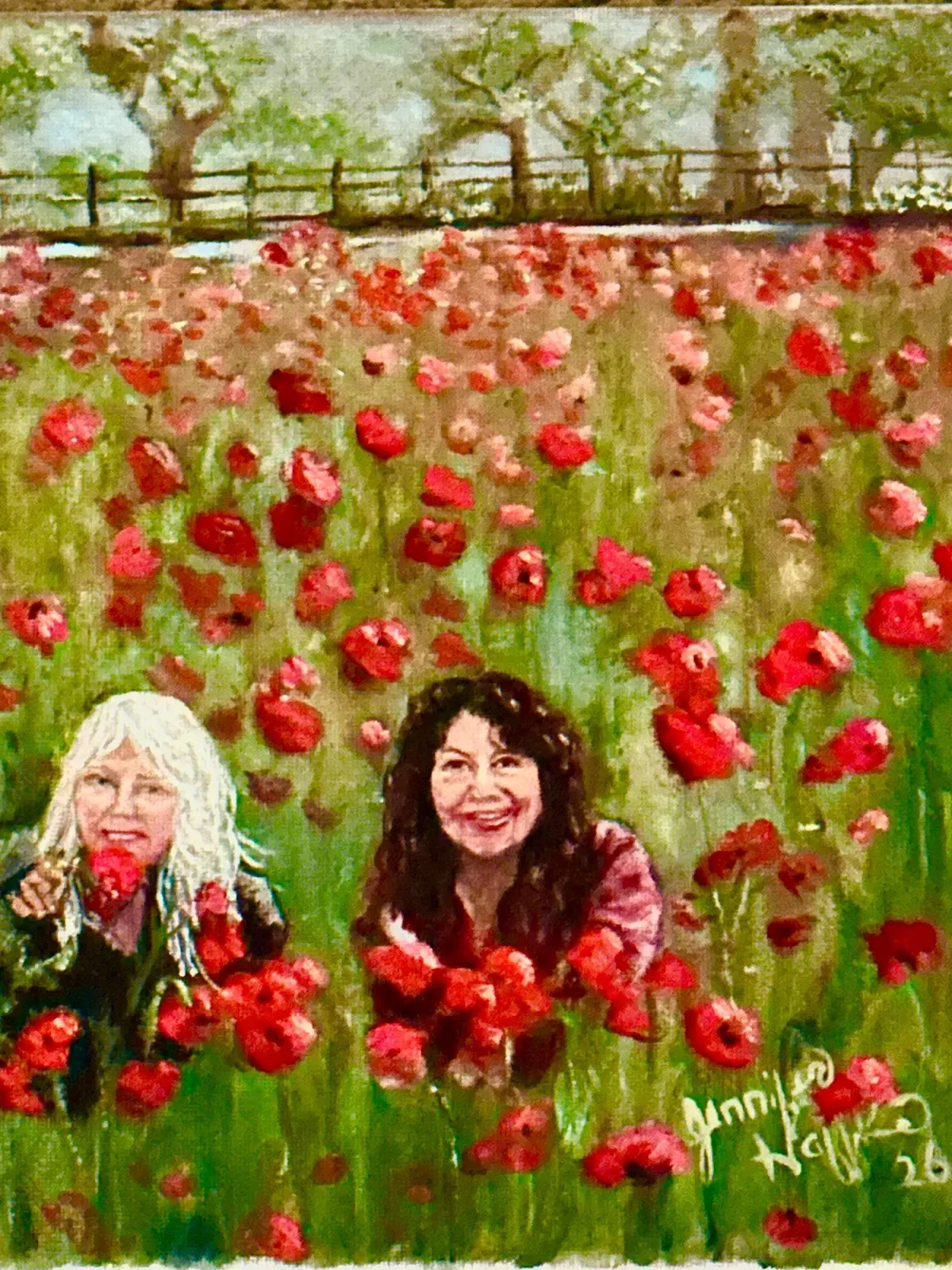 Original portrait paintings by Nevada artist Jennifer Haffke, featuring expressive custom portraits