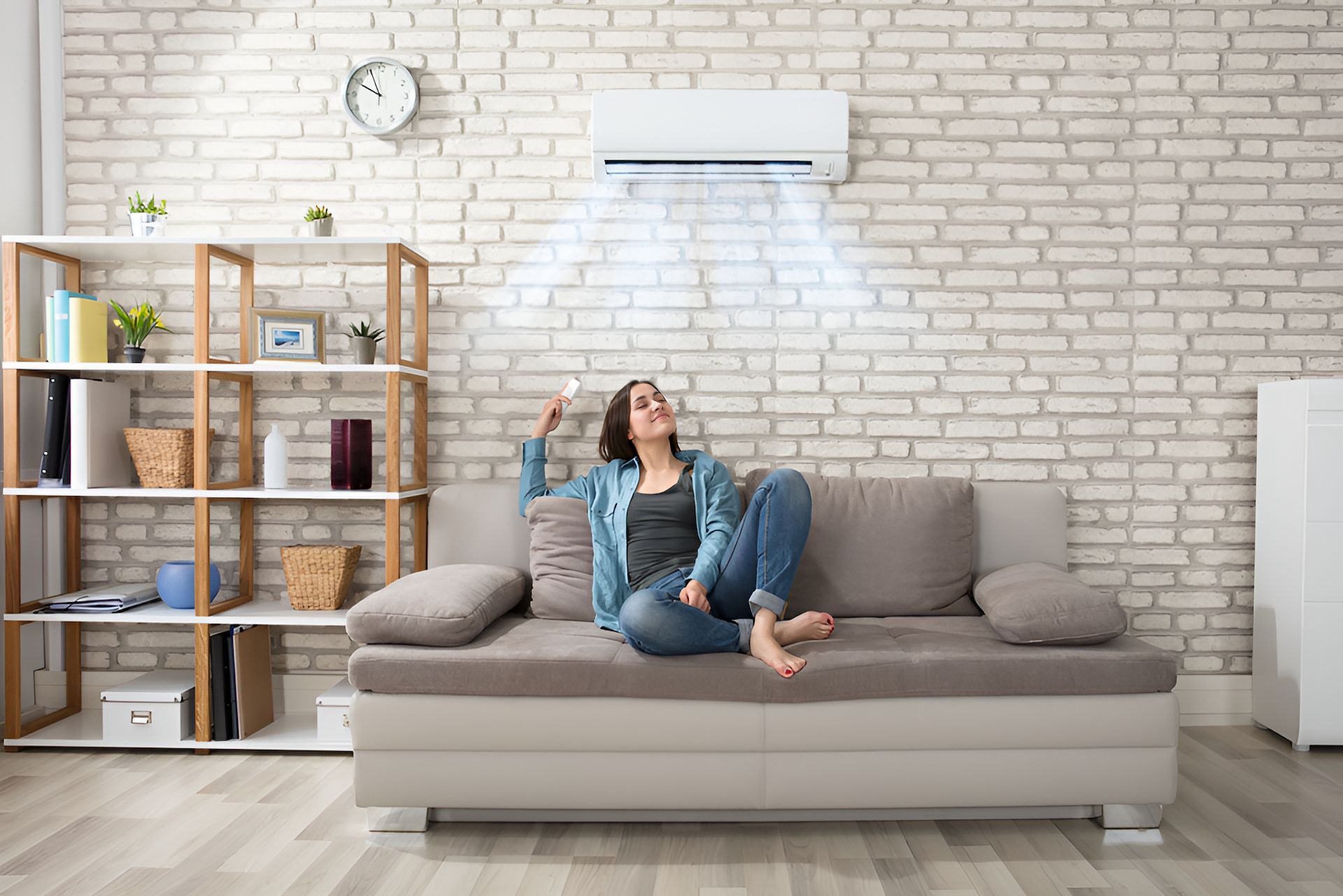A White Air Conditioner — BT Airconditioning In Portsmith, QLD