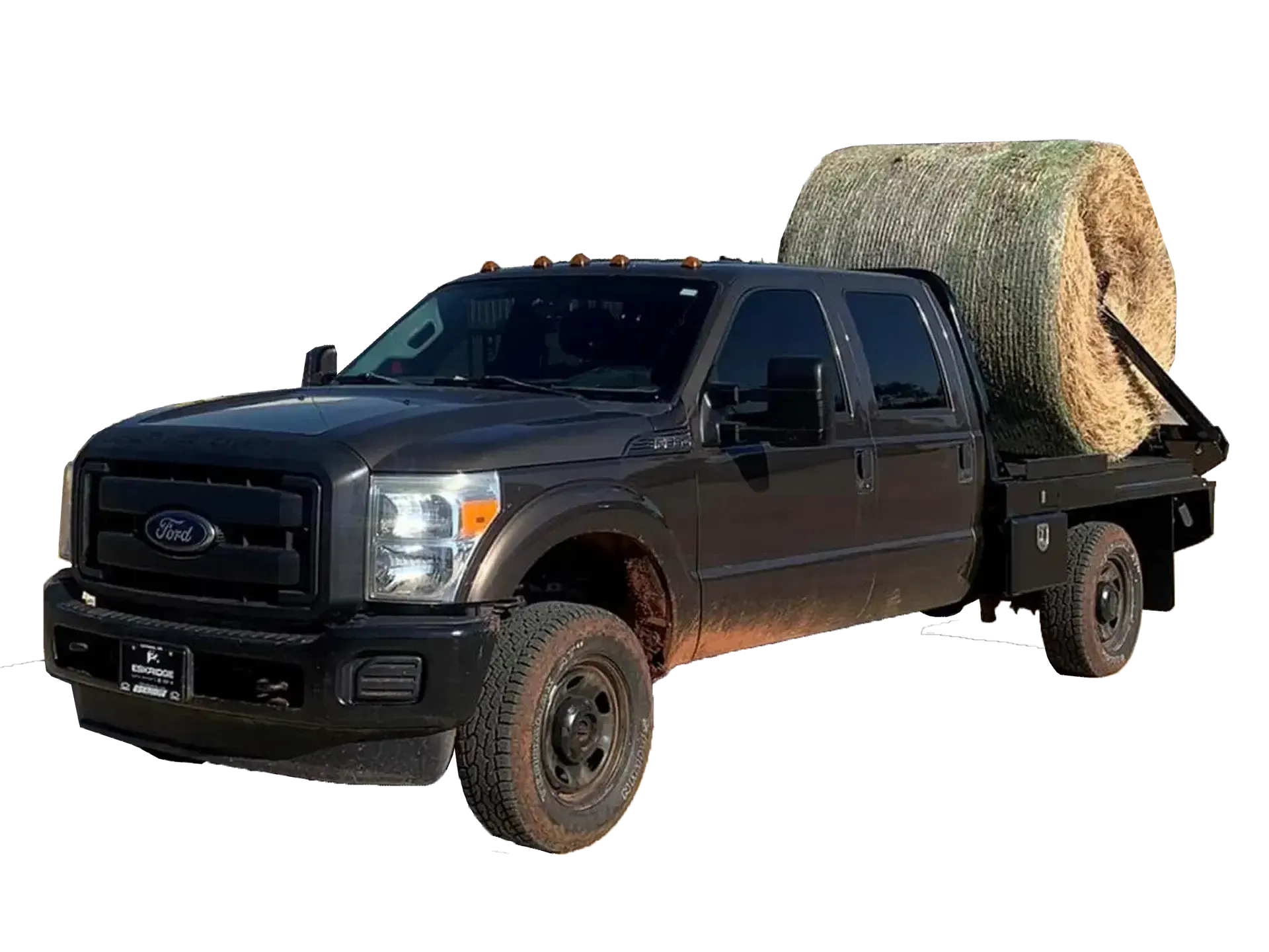 photo of truck with Crownline arm bed viewed from the front
