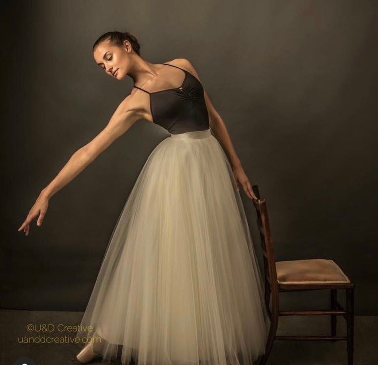 Ballerina in Black Leotard and White Tutu — Kay Flynn Dancing Academy Southport in Southport, QLD