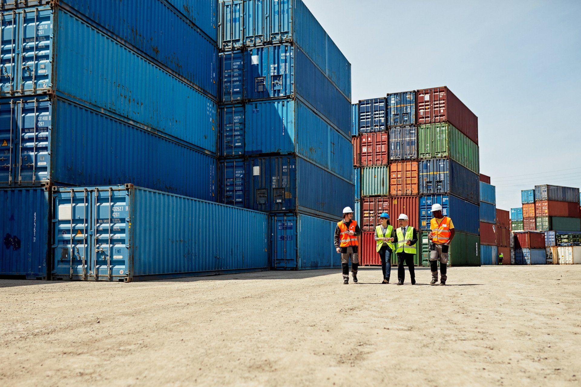 Logistics Team Walking Together in Inland Port – PortVilla Rica, GA – SFC Intermodal