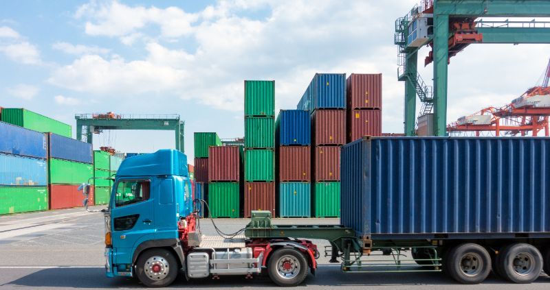 Truck Carying Freight Containers – PortVilla Rica, GA – SFC Intermodal