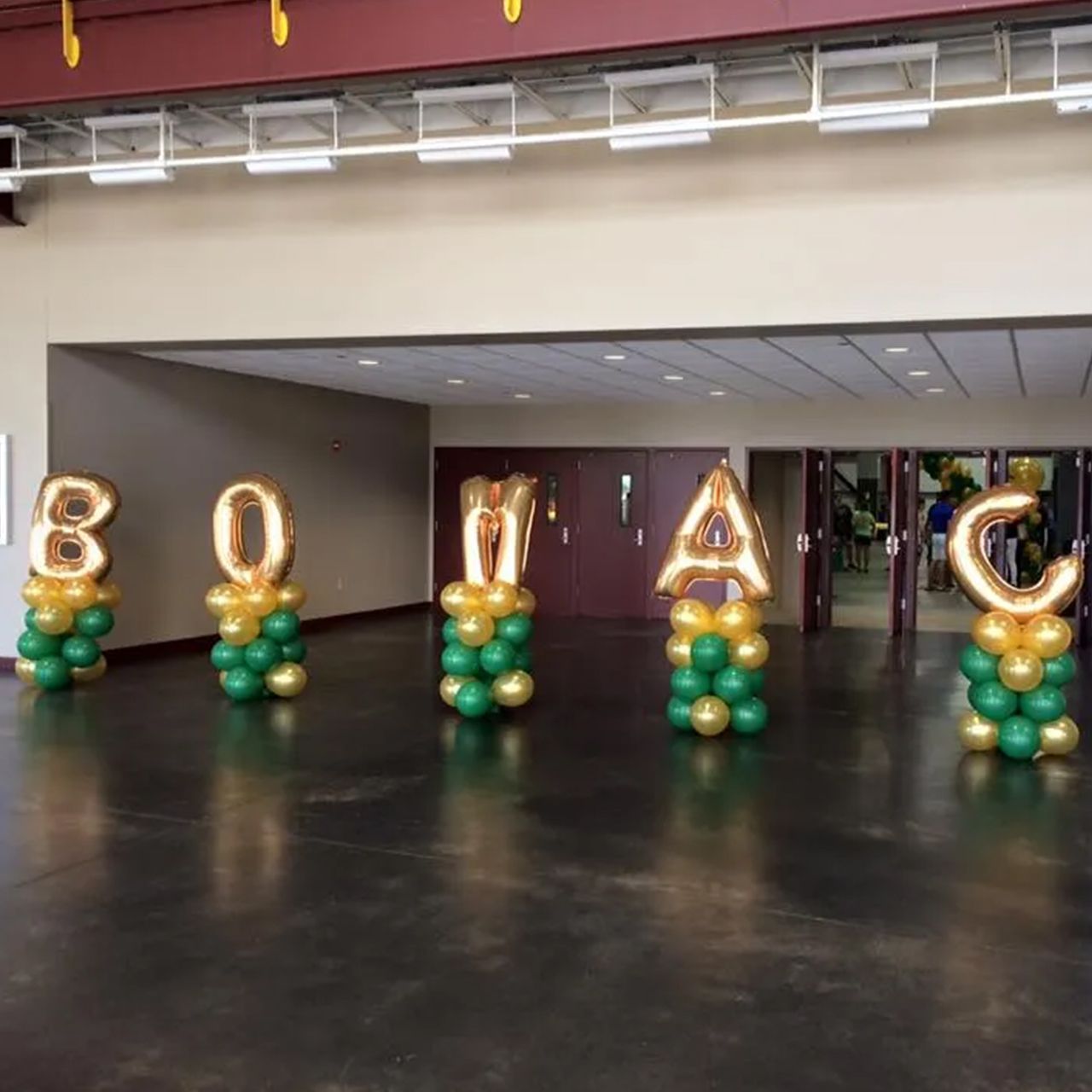 Balloons spelling 